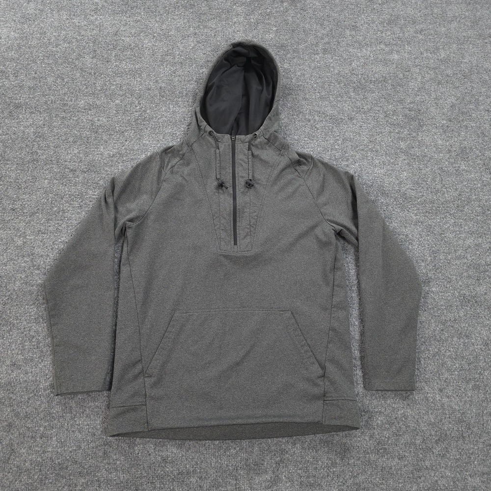 UNRL Hoodie Mens Small Gray Crossover Half Zip Stretch Performance Pullover